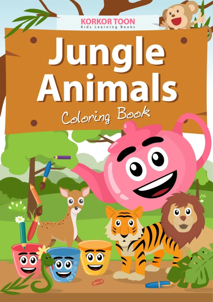 Jungle Animals Colouring Book